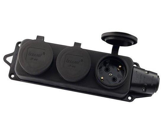 Каучук Розетка зовнішньої установки потрійна з заглушками Харків - фото 2