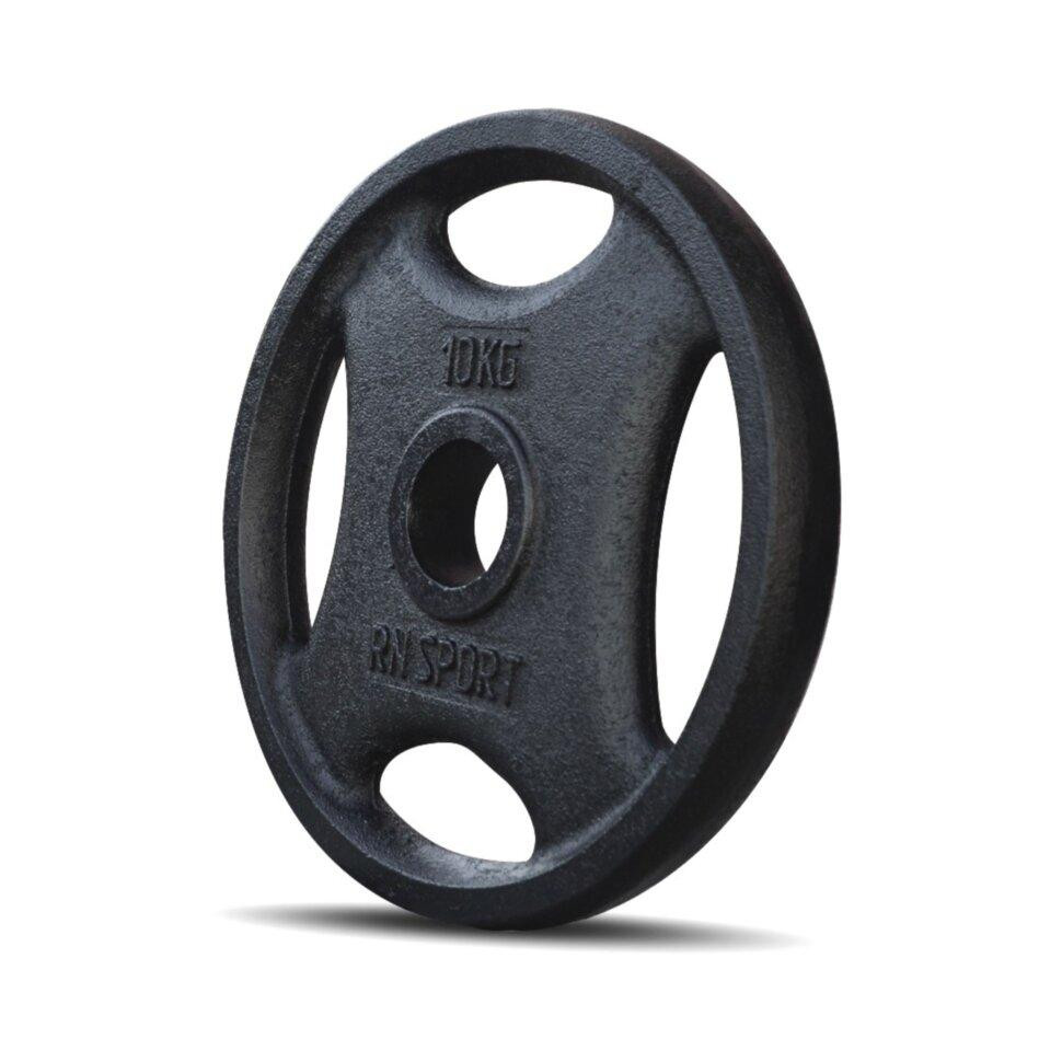 Диск чавунний 10 кг на гриф 50 мм Гантелі, гирі, штанги та диски металевий Київ - фото 7