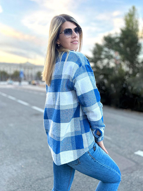 Жіноча тепла сорочка в клітинку "Elba" оптом | Розпродаж моделі Київ - фото 6