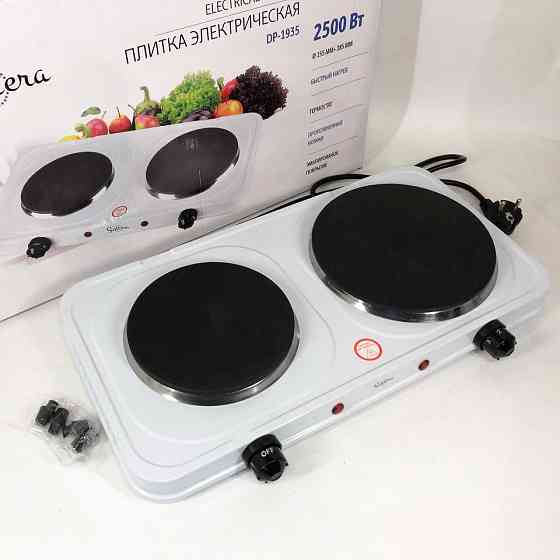 Плита кухонна переносна Suntera DP-1935B, 2500W белая, Настільна RD-603 електроплита зручна Київ