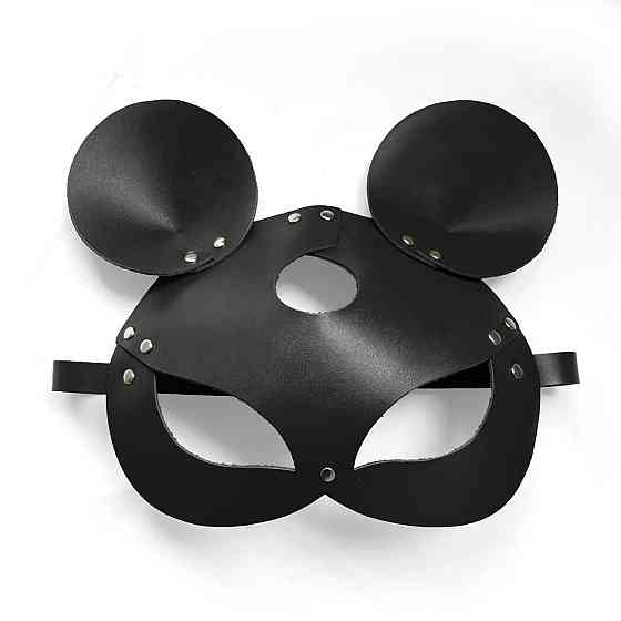 Шкіряна маска мишки Art of Sex - Mouse Mask, колір Чорний Sex Aura Київ