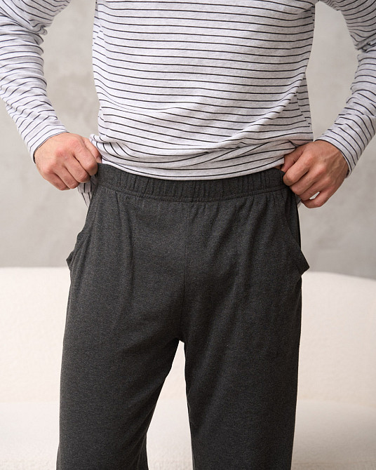 Чоловіча піжама з кофтою в смужку — Family look для пари Tom John 93482 XXL Київ - фото 10