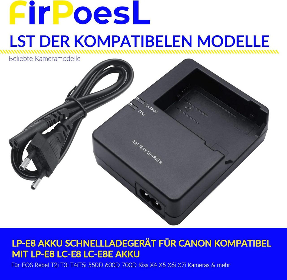 Зарядное устройство LC-E8 для аккумулятора LP-E8 Canon EOS Rebel T2i T3i T4i T5i 550D 600D 650D 700D Kiss X4 Киев - изображение 2