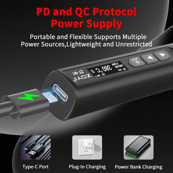 Паяльник Zoyi ZT-N1 USB PD 96W + 1 жало Винница