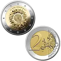 Латвия 2 евро 2023г Слава Украине Полтава - изображение 1