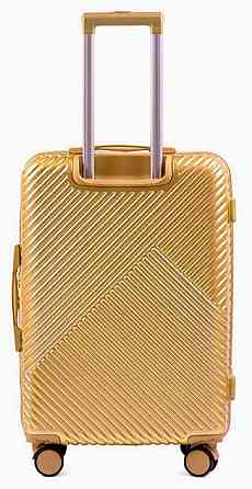 Чемодан пластиковый WINGS WN01 большой 78 см золотистый Киев