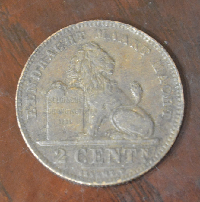 Бельгія 2 сентима 1919 рік Полтава - фото 1