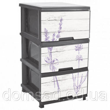 Комод Алеана Лаванда сірий 3 ящики 72х46х39 Одеса - фото 1
