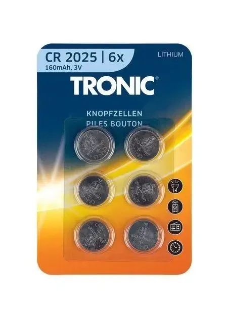 Батарейка TRONIC CR 2025 Lithium 6 шт Київ - фото 1