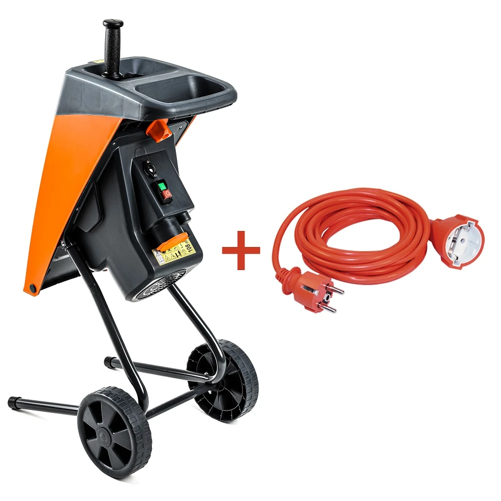 Садовий подрібнювач GTM DS2500/40 KIT + подовжувач 10м (DS2500/40_KIT+ext.cord) : 2500 Вт, діаметр гілки 40 мм, ніж Київ - фото 2