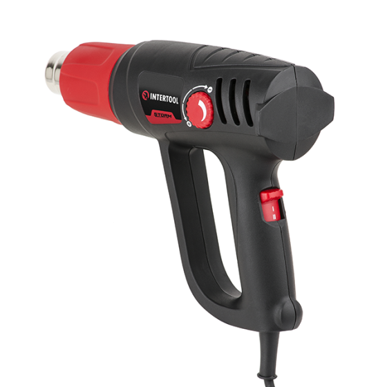Фен будівельний INTERTOOL WT-1020,2,0 кВт, 2 режими, 50-600 °C, 250-500 л/хв - міцний корпус, висока потужність Львів