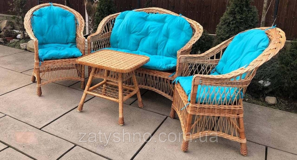 Мебель из лозы с журнальным квадратным столом Киев - изображение 3