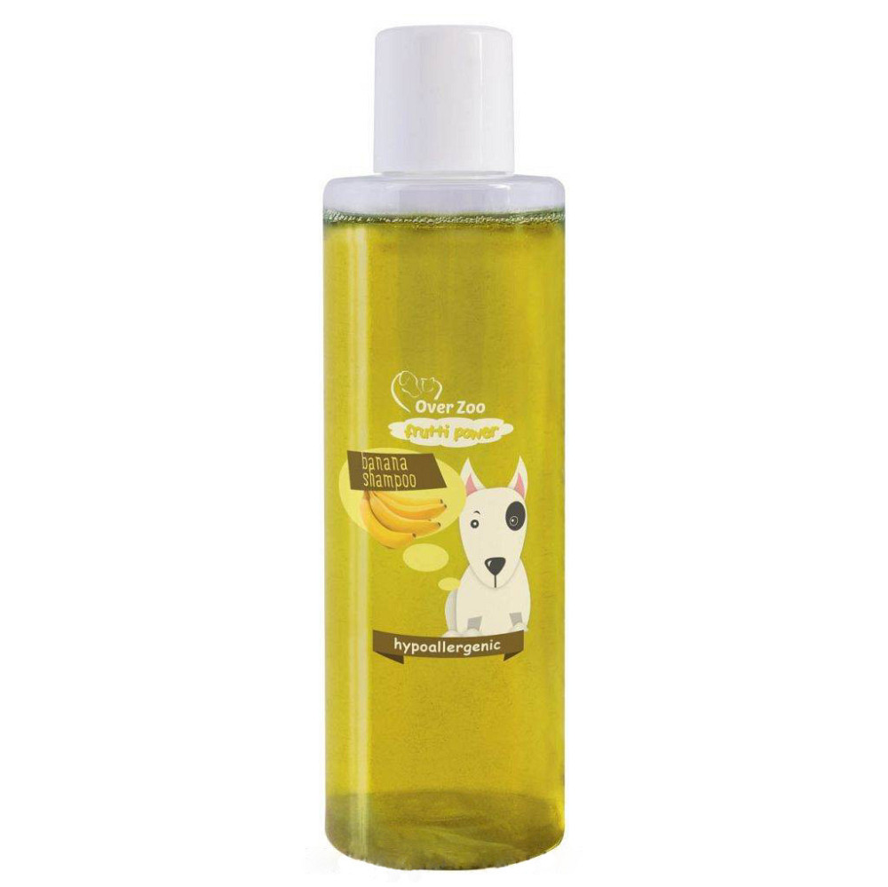 Гипоаллергенный шампунь для длинношерстных собак Over Zoo Shampoo Frutti Power Banana с ароматом банана 200 мл Винница - изображение 1