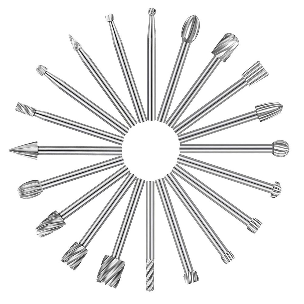 Набор борфрез по дереву 20 шт для гравера и мини-дрели Киев - изображение 3