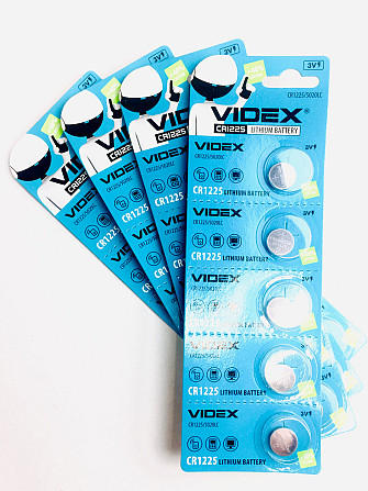 Батарейка літієва VIDEX CR1225 5 pcs BLISTER CARD Київ - фото 1