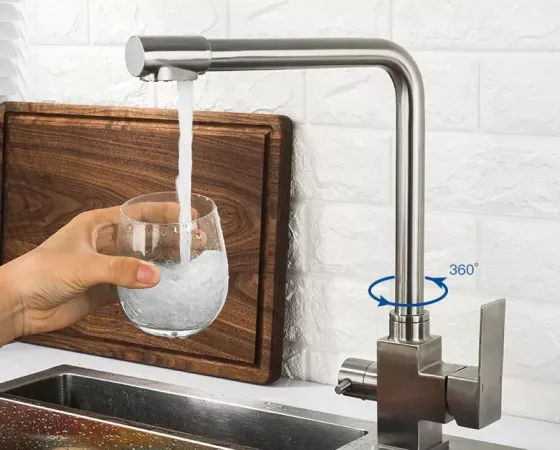 Смеситель для кухни с подключением к фильтру WEZER PRO4C-02 сатин Киев