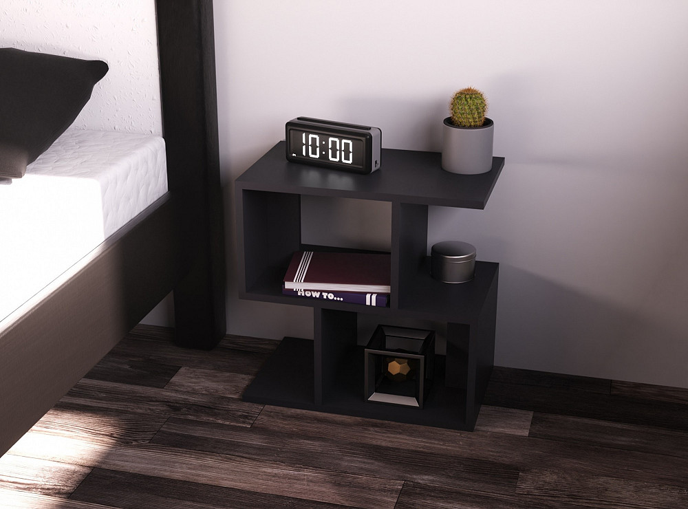 Тумба прикроватная S-1, Антрацит, 500/300/500 Львов - изображение 2