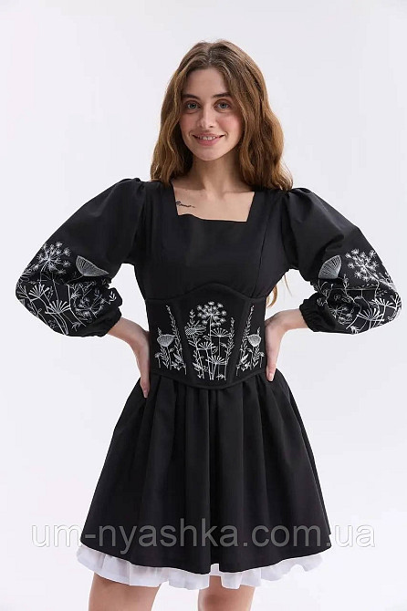 Черное платье с вышивкой  Колорит р.М Кривой Рог - изображение 9