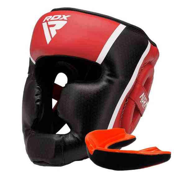Боксерський шолом RDX AURA PLUS T-17 Red/Black M (капа у комплекті) Каменское