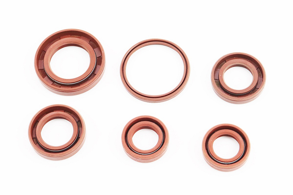 Сальники к-кт 6шт (15,6x25,5x7-2шт; 17x30x5; 20x31x7; 24x40x7; 34x39x4) двигуна, Honda DIO, коричневі, чорні, від 5шт -10% Київ - фото 2