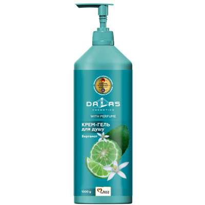 Гель для душа Dalas Cosmetics Бергамот 1000 г (4823128004806) Винница - изображение 1