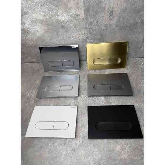 Панель змиву Koer KT-0608-12 240x160x10mm пластик., кнопка закруглена (колір матове золото) (KR6126)   ( 24359 ) Харків