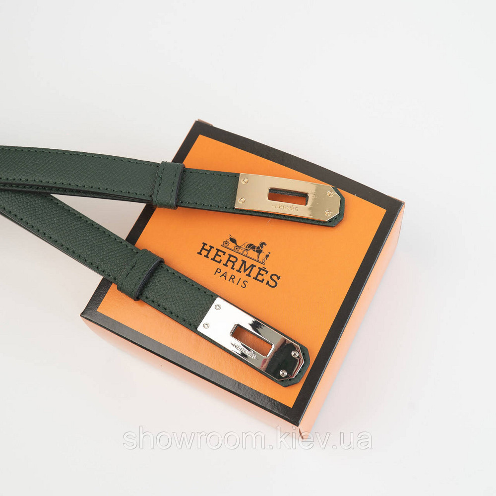 Жіночий ремінь шкіряний Hermes Гермес (280-2) зелений Київ - фото 6