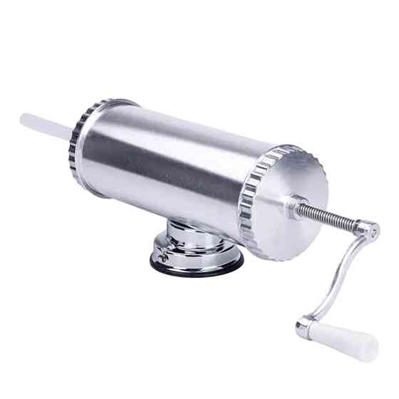 Шприц для колбасы ручной 11×30 см горизонтальный колбасный шприц 2 л для фарша 3 насадки 16788-2 Киев