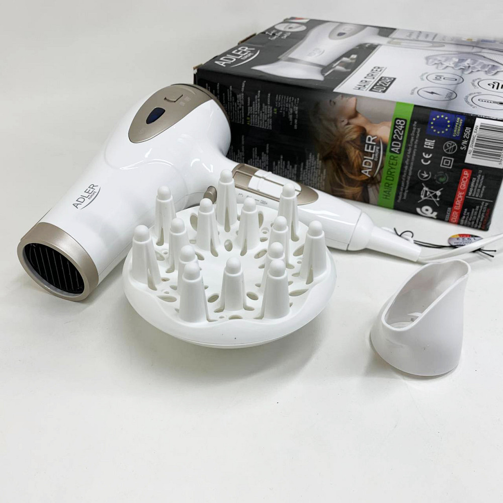 Фен професійний домашній для волосся, Портативний фен для сушіння Портативний з насадками YJ-20 Львів - фото 4