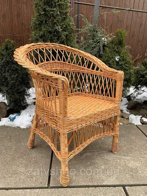 Кресло плетеное из лозы с низкой спинкой Киев - изображение 2