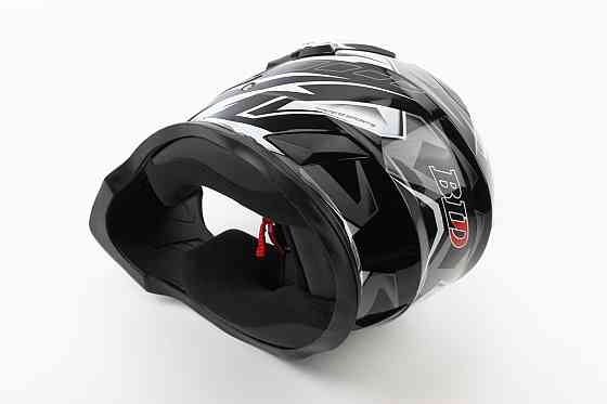 Шолом кросовий/ендуро/АТV BLD-819-7 М (57-58см), ЧОРНО-БІЛИЙ Киев