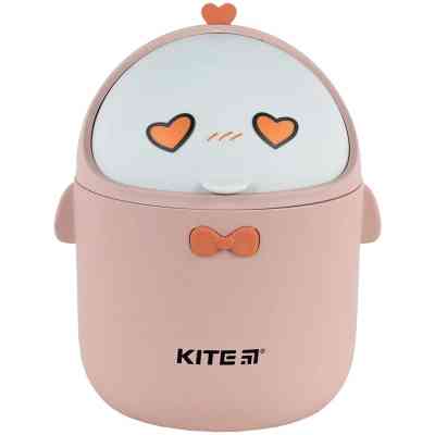 Кошик для паперів Kite Настільний контейнер для сміття, персиковий (K24-010-2) Вінниця