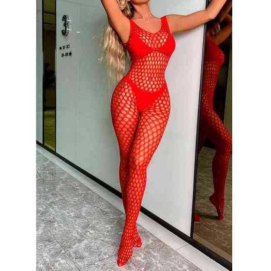 Сексуальний бодістокінг у сітку з відкритим доступом - Чорний - XS/S/М - Еротична білизна Вінниця