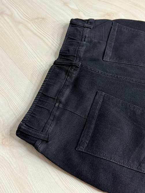 Джинси жіночі Ladyn 836 MOM на резинці розсип камінців великі розміри чорні, чорний, З4, 34, 100 см, 120 см Київ - фото 4