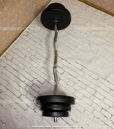 Штанга набірна W-подібна на 30 кг Гантелі, гирі, штанги і диски з пластиковим покриттям Київ