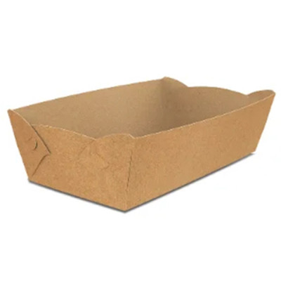 Тарелки одноразовые Romus Лодочка с бортиками Крафт 17 х 23 см 100 шт. (55522) Винница - изображение 1