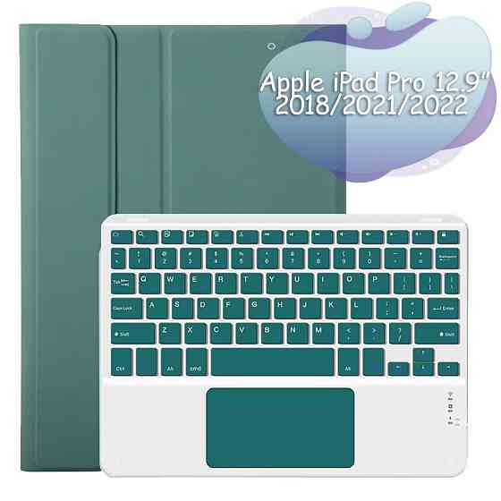 Чохол з бездротовою клавіатурою (TouchPad) BeCover для Apple iPad Pro 12.9 (2020/2021/2022) Dark Green Зелений Харьков