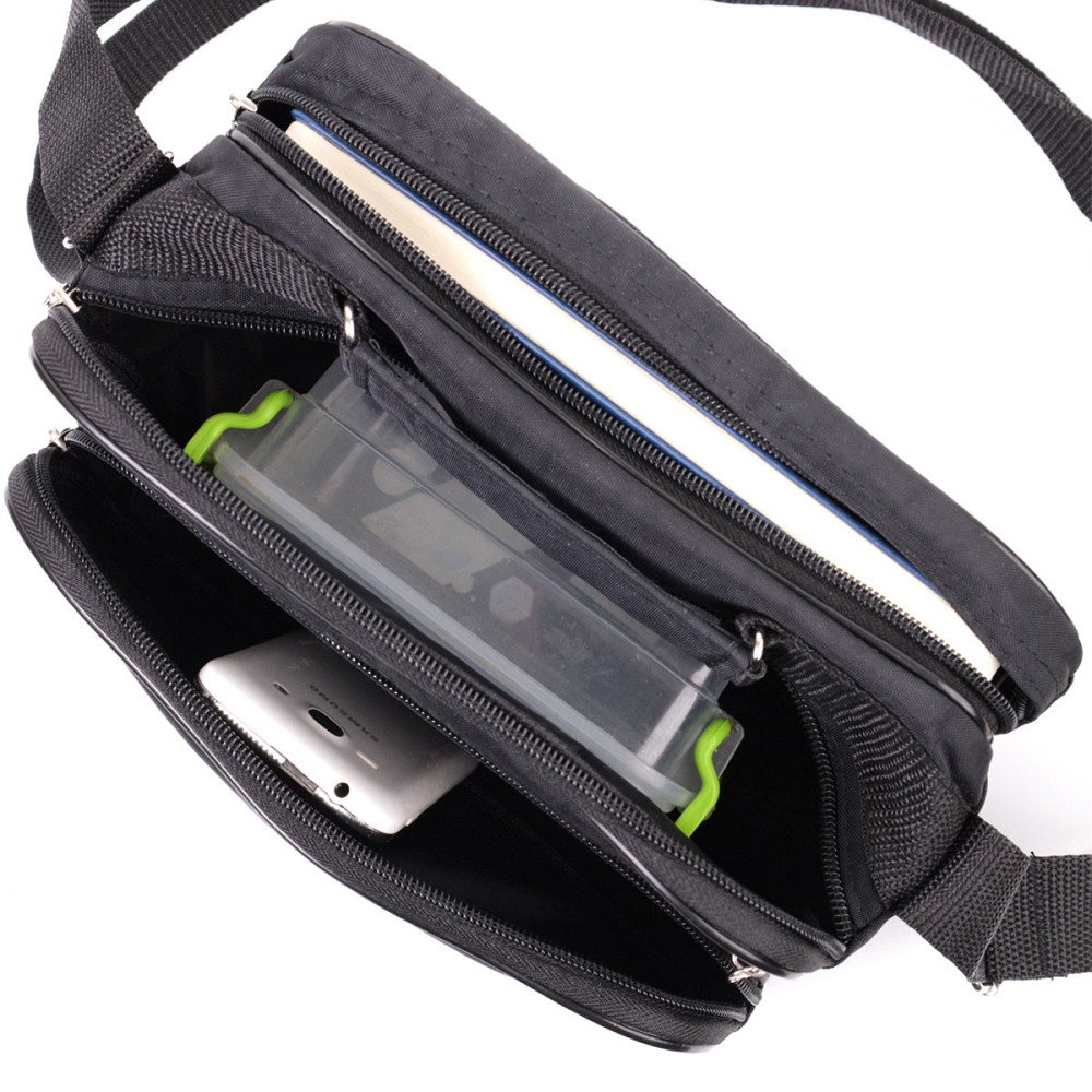 Удобная мужская сумка на плечо из качественного полиэстера FABRA 22577 Черный Киев - изображение 8