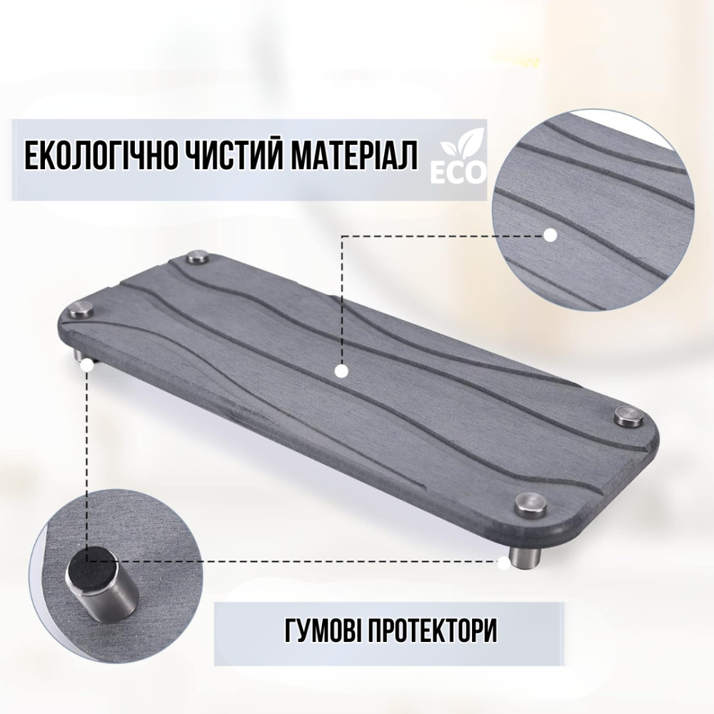 Подставка универсальная для раковины в ванную комнату,кухню,гостиную,каменная из диатомита тёмно-серая Каменец-Подольский - изображение 4