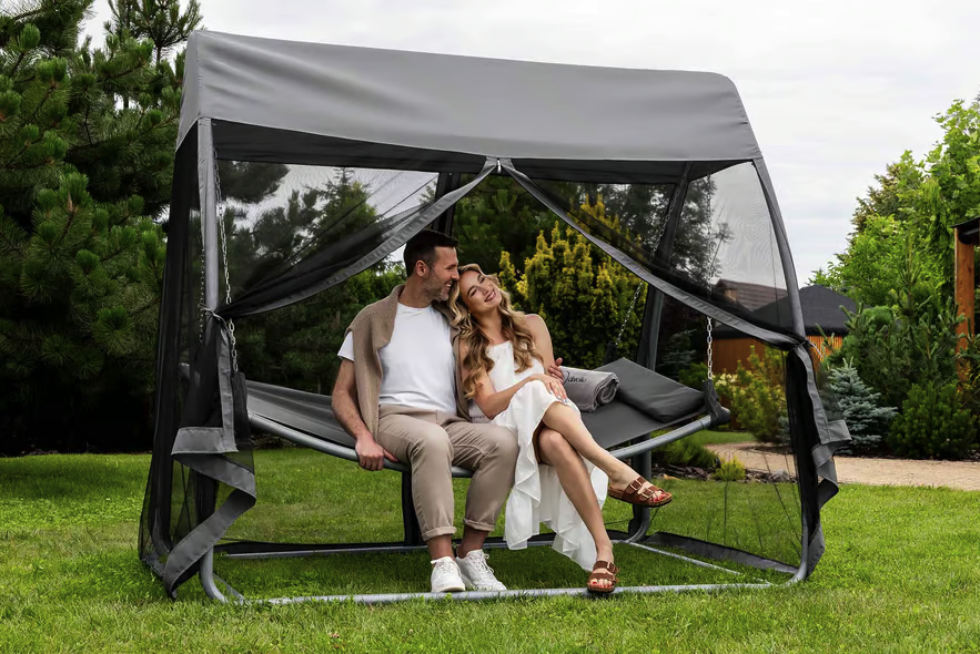 Гамак-гойдалка з москітною сіткою Di Volio Treviso сірий Киев - изображение 3