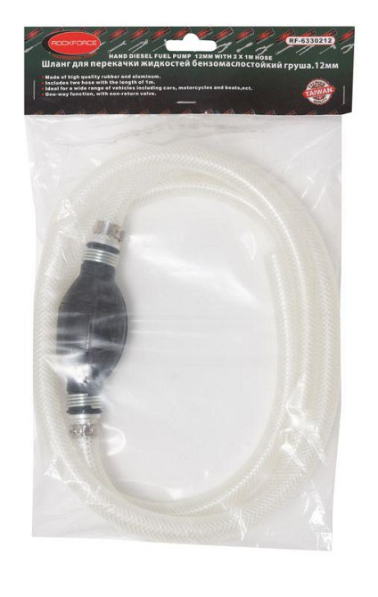 Шланг для перекачування рідин бензомаслостійкий (груша) 12мм ROCKFORCE RF-6330212 Одеса - фото 3