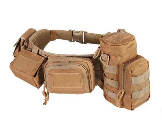 Тактический разгрузочный пояс Yakeda с подсумками и системой Молли Койот Винница