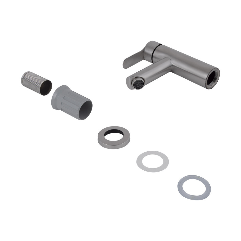 Змішувач для раковини Brinex Pure 001F низький Nickel BRIPUR001FNKL Київ - фото 4