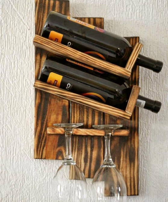 Настінна винна полиця "Накате" трюфель Миколаїв - фото 1