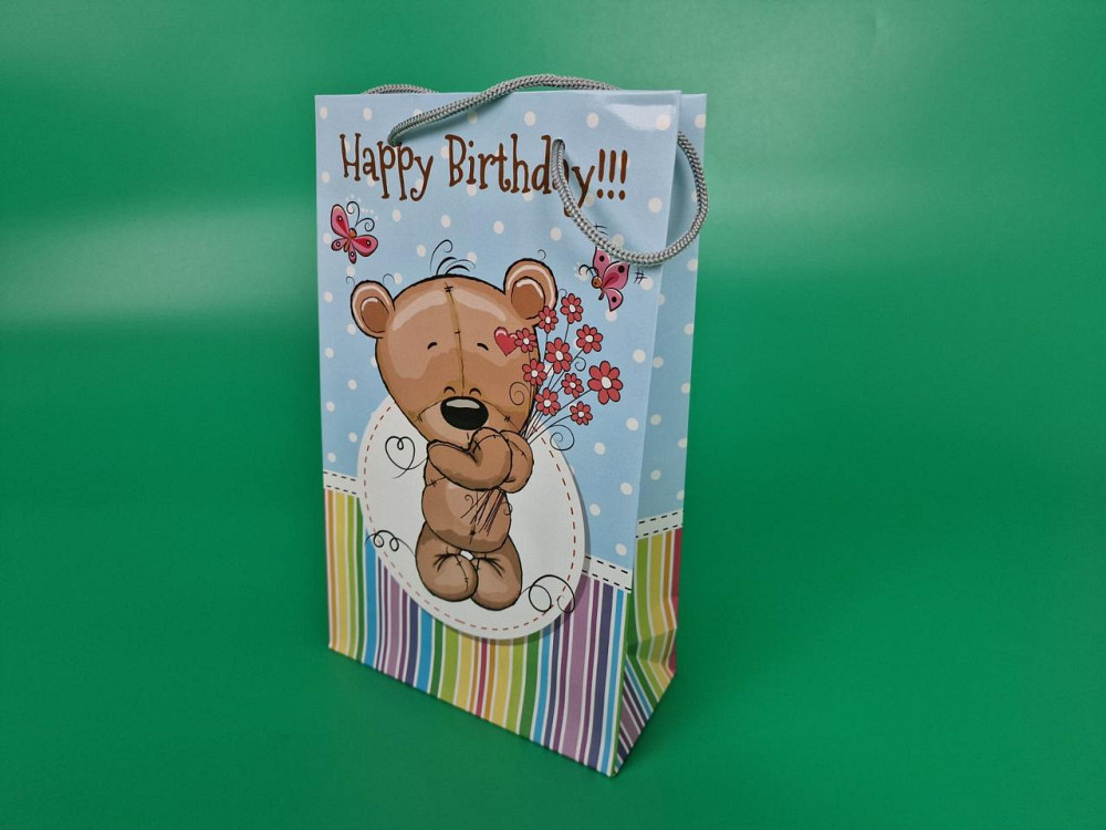 Бумажный пакет подарочный Средний 17/26/8 (артSV-063) (12 шт) Харьков - изображение 1