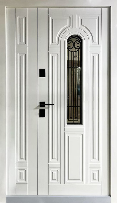 Двері вхідні SARMAK Елегант термо Лучія дерев'яна панель ArWood RAL 7016 1200х2040 мм Київ - фото 2