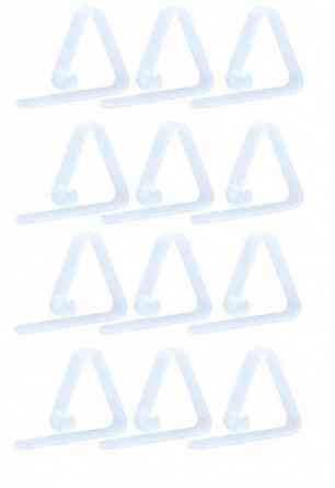 Затискачі для скатертини для столу Білі (12 шт./уп.), фіксатор тримач для скатертини пластиковий Вінниця