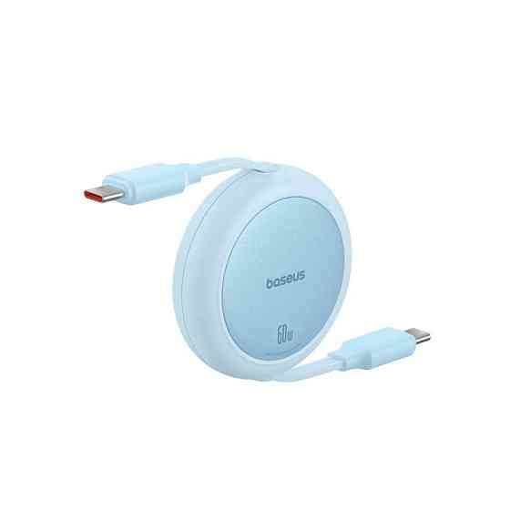 Кабель Baseus Free2Pull Mini Charging Cable USB-C to USB-C 60W 1m Galaxy Blue Київ