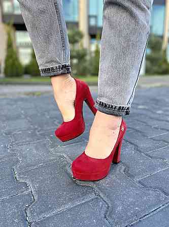 Туфлі жіночі STILLETA червоні еко-замша каблук 11см (D280-J004-4) 35р.36р. Коломия