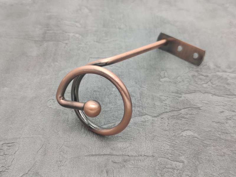 Комплект підхватів для штор Orvit Спіраль 140 Х 60 мм Мідь пара-2шт. (00-00001117) Львов - изображение 1